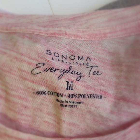 Pink and White Sonoma Everyday Tee - Picture 2 of 3