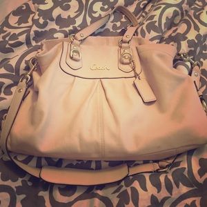 Coach nude handbag