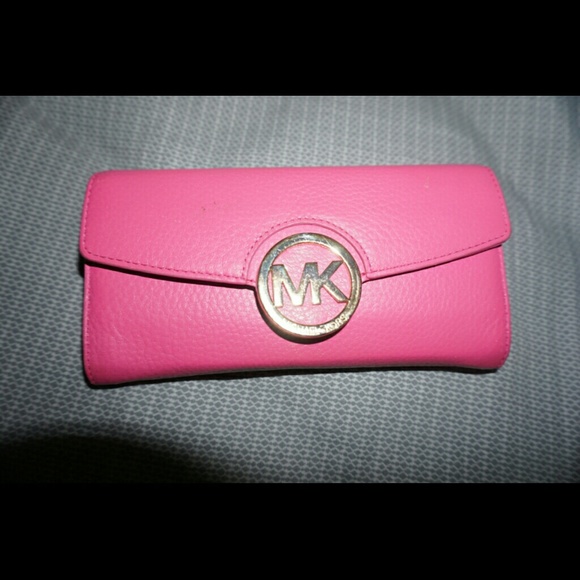Used MK pink wallet