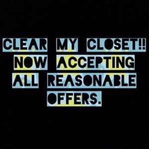 Clearing my Closet!