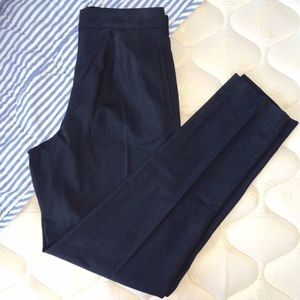 Zara Navy Pinstripe Trousers