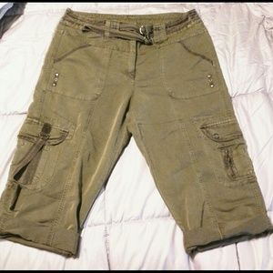 OD Green Sandro Multi Pocket Capri Pants Size 4