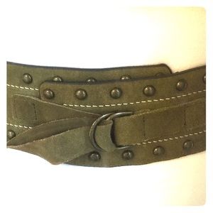Army green, wide waist belt