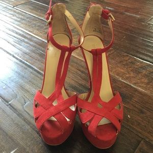 Zara basic red heels!!