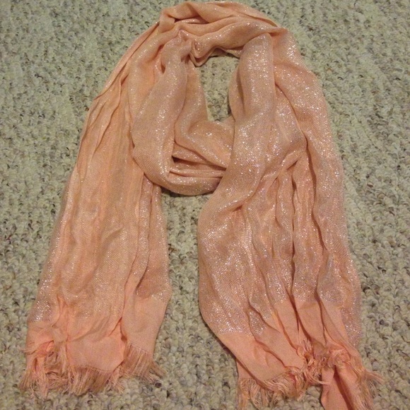 Peach sparkly scarf