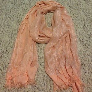 Peach sparkly scarf