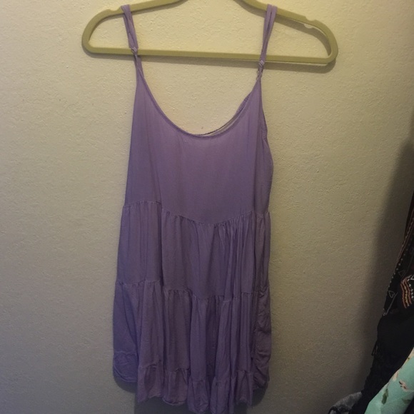 Purple Open Back Dress