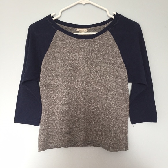 🌟Sold on Merc🌟 F21 Cropped Baseball Tee - Picture 1 of 1