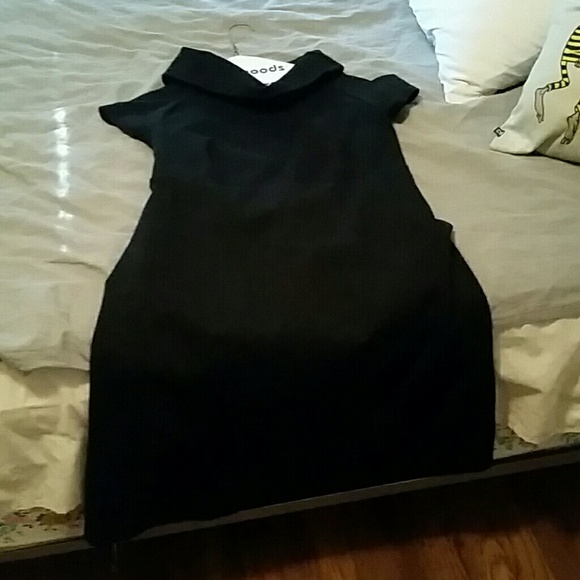 Collared black dress