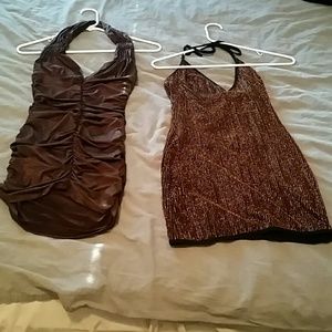 Bundle  brown sparkly club dresses