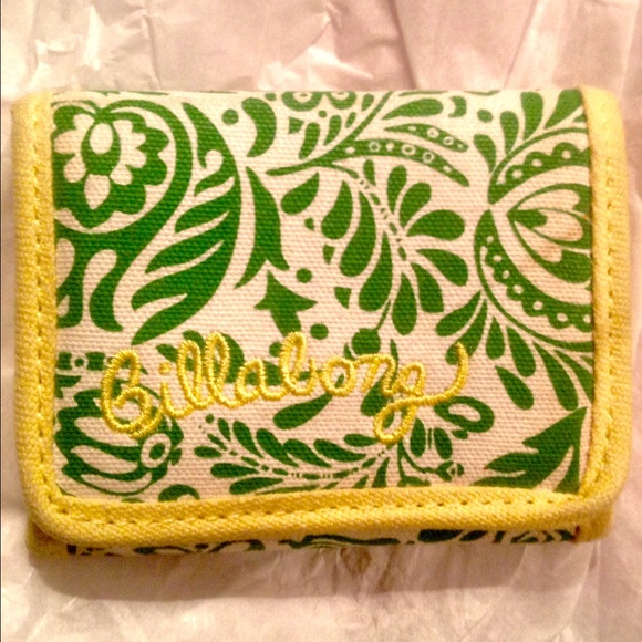 Yellow & Green Billabong Wallet - Picture 2 of 4