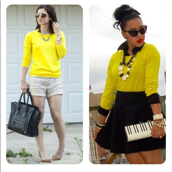 J. Crew Sweaters - J.Crew Lemon yellow tipi sweater 🍋🍋