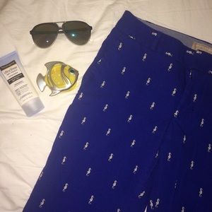 🔴 Blue seahorse ankle pants