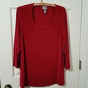 Chico's Traveler size 3 knit tunic red