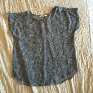 Forever 21 blue top with flower details