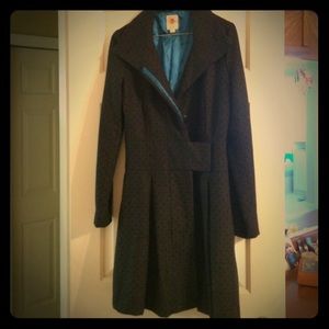 Tulle black pea coat
