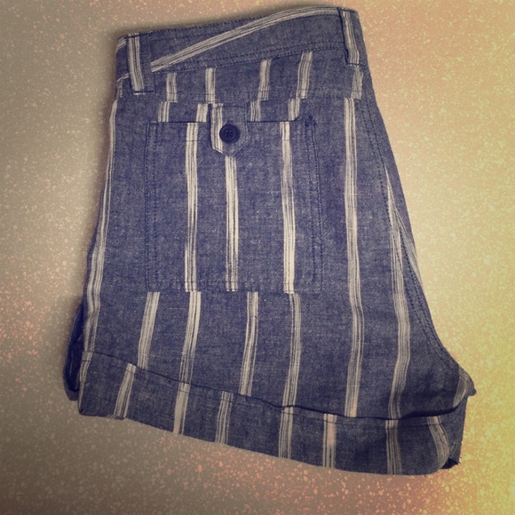 👚GAP👚Linen Shorts(LightBlue/White)