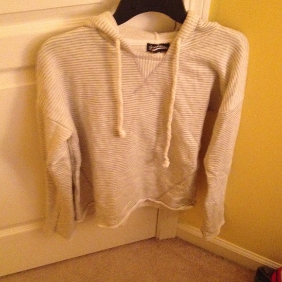 Grey+white hoodie