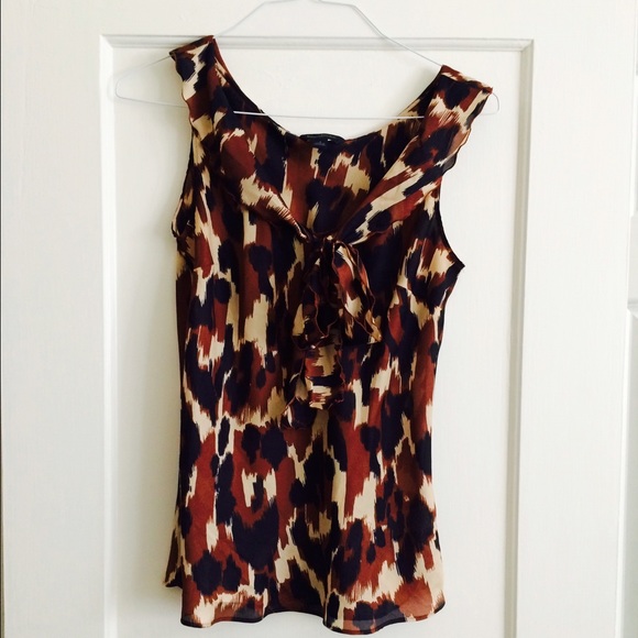Silk leopard top banana republic