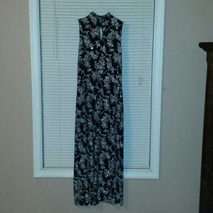Black and Silver Evening Gown
