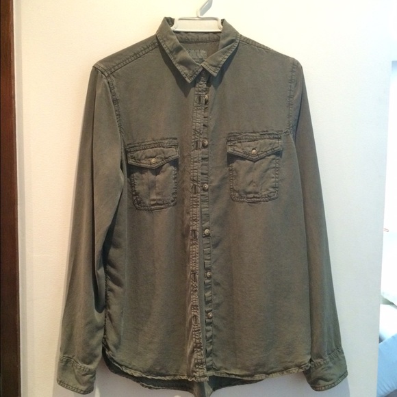 Military Green Portofino Shirt - Picture 1 of 2