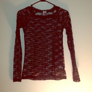 Black lace top