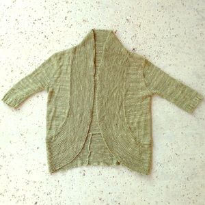 Olive green knit cardigan