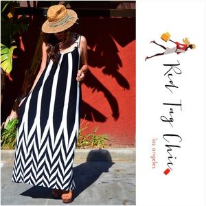 NWT Gorgeous Black and White Maxi Dress
