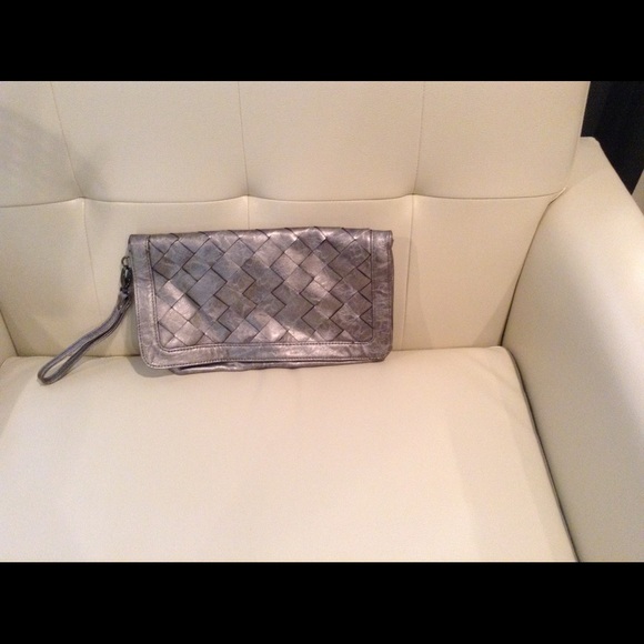 Leather clutch purse