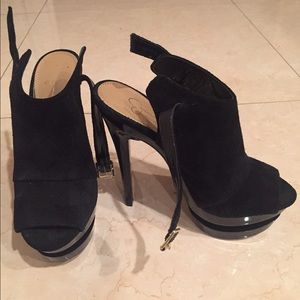 Jessica Simpson 5 inches black suede shoes