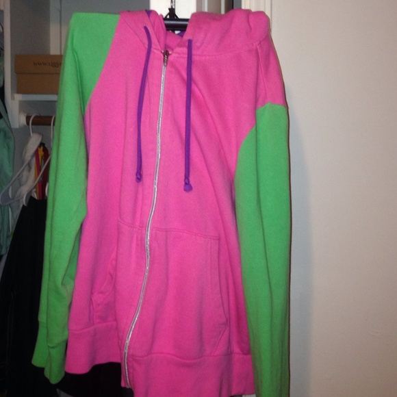 Pink , Purple and green jacket