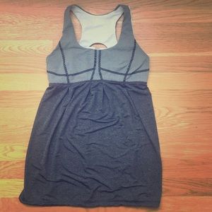 lululemon flowy tank with built-in bra. So comfy!