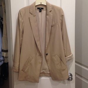 H&M long tan blazer