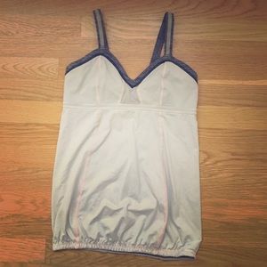 lululemon pink/grey tank with reflective gear