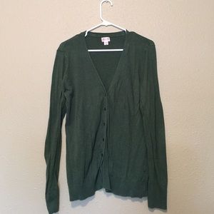 Mossimo Green Cardigan