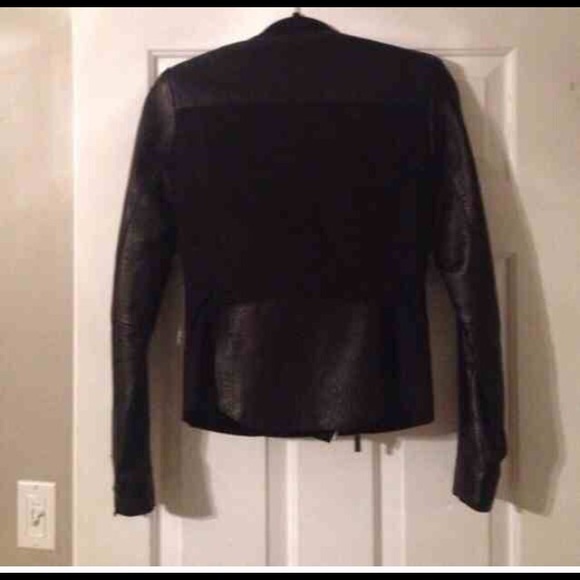 Michael Kors Leather Moto Jacket - Picture 3 of 4