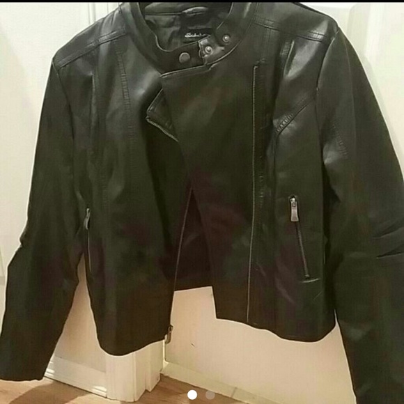 Black leather jacket