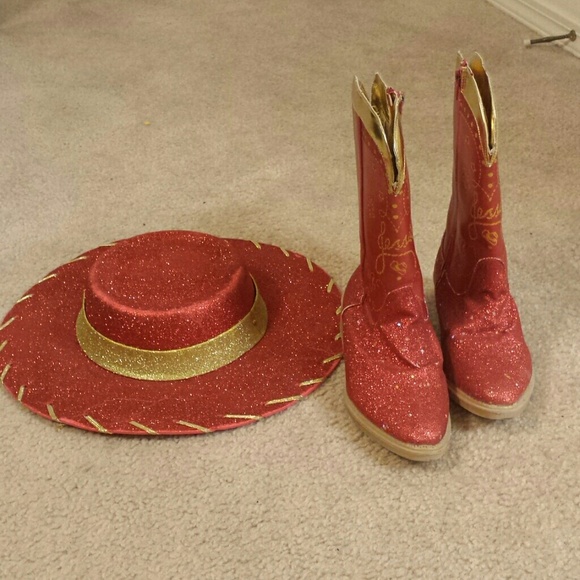 Disney Store girls Jessie hat and boots