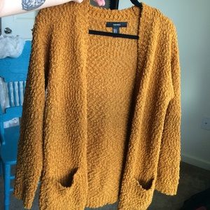 Forever 21 Mustard Cardigan
