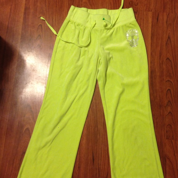 Yellow hard candy velour size small sweat pants