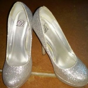 Silver Platform Heels