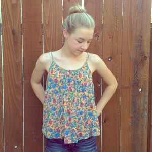 AERIE open back floral tank