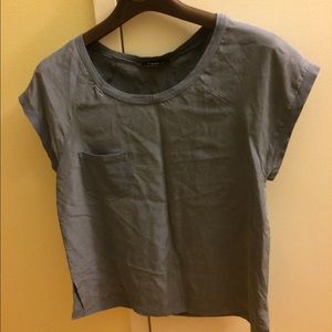 xxi cute unique tanned blue shirt
