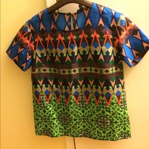 J crew unique antique silk shirt