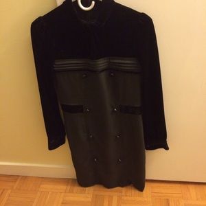 Autumn and winter black and gray dress
