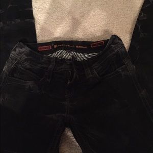 Black slightly acid wash jeans