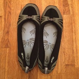 Never worn grey and black shoes