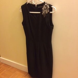 Winter and fall black embroiderd dress