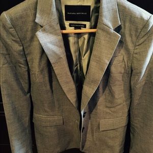 Gray banana republic suiting blazer.