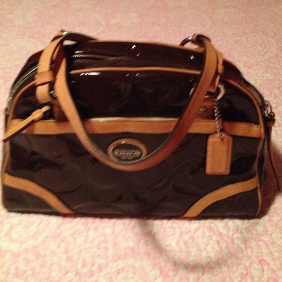 Coach embossed handbag